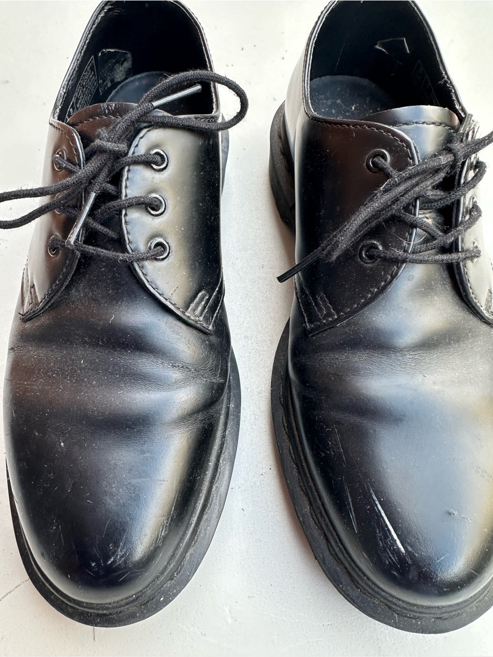 Dr. Martens Black Leather Lace-Up pointed Oxfords